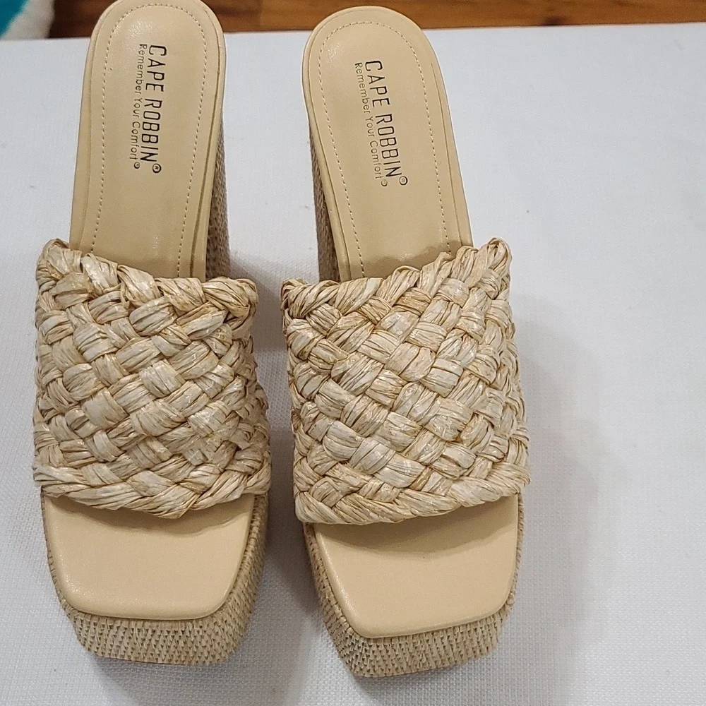 Cape Robbin Yara Woven Platform Sandals Womens‎ Summer Sz 10 EUC